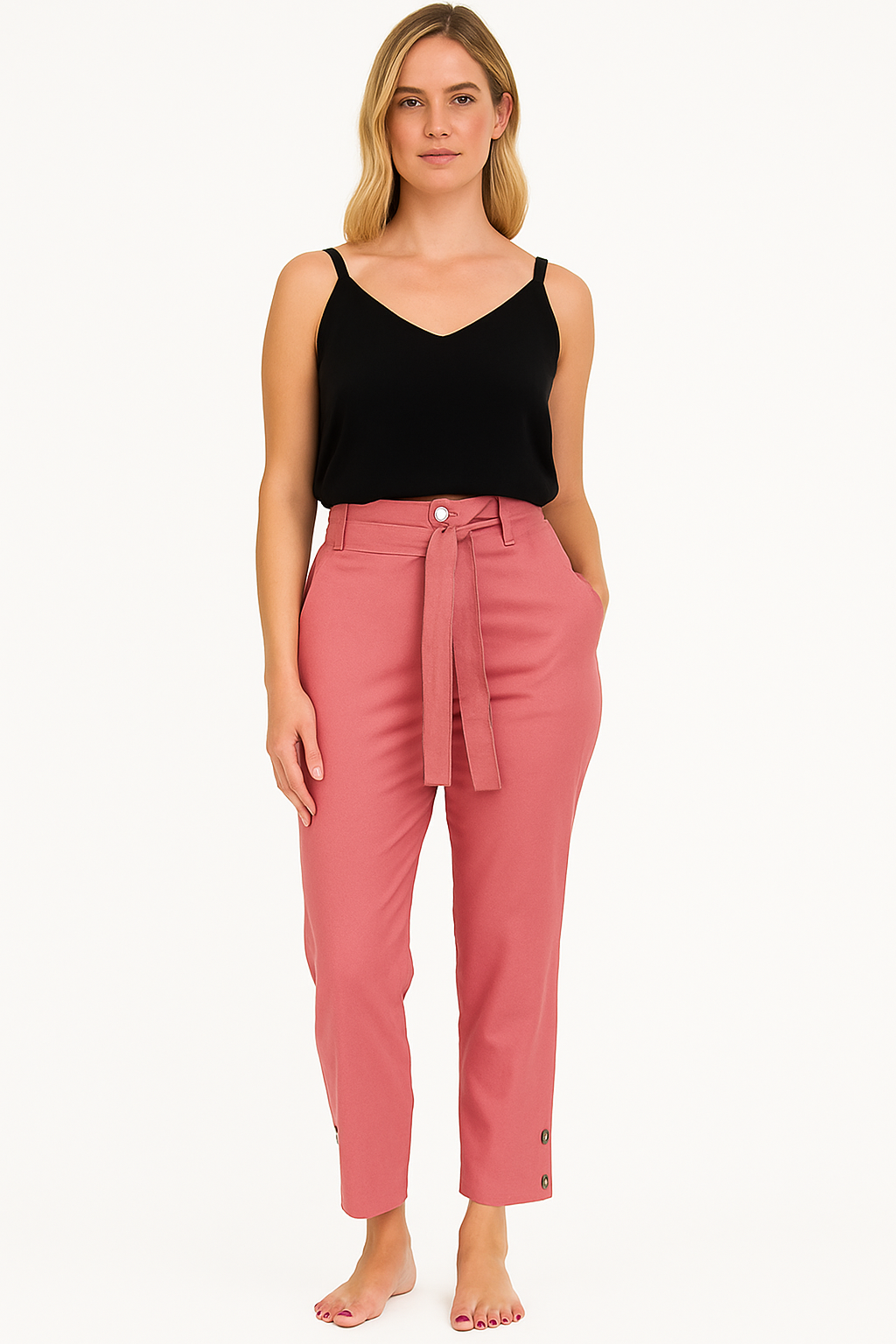 Pantalon 3/4 Rosado
