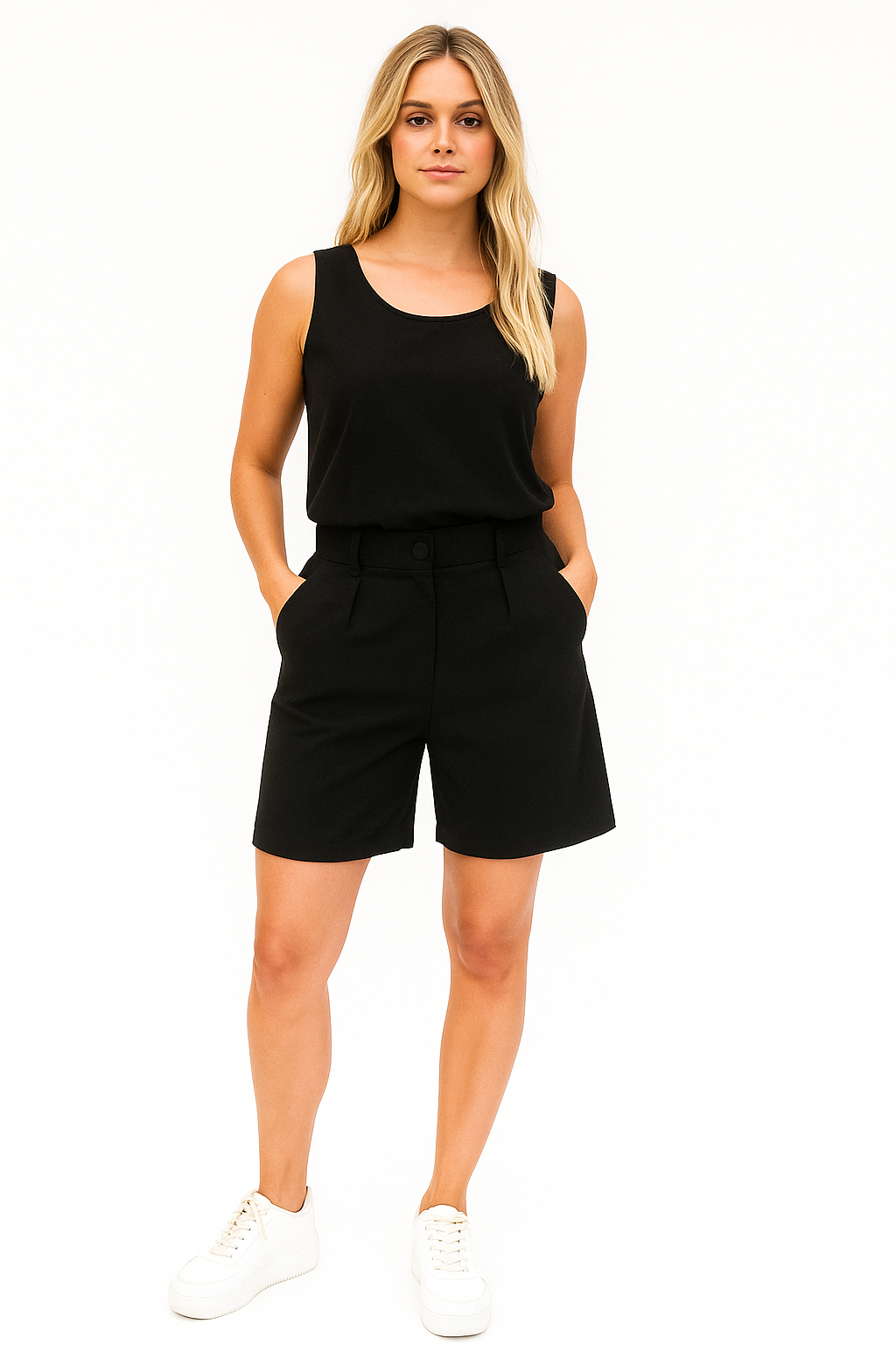 Conjunto Formal U Short y Polera Negro