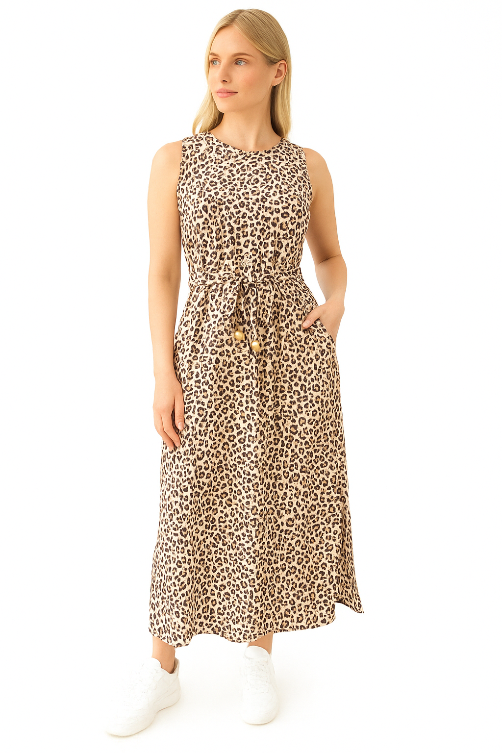 Vestido Cinturon Animal Print