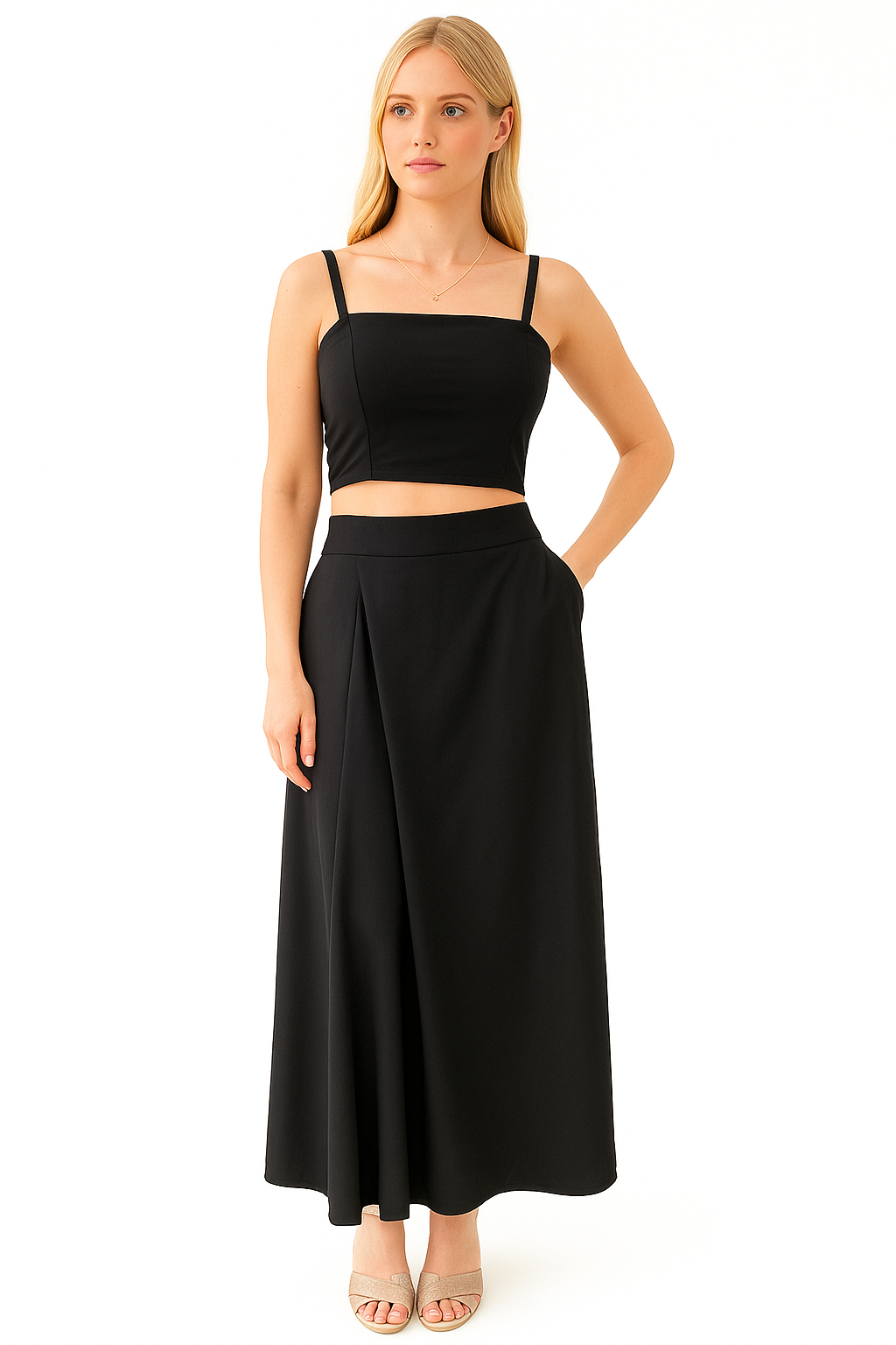 Vestido Dos Partes Negro