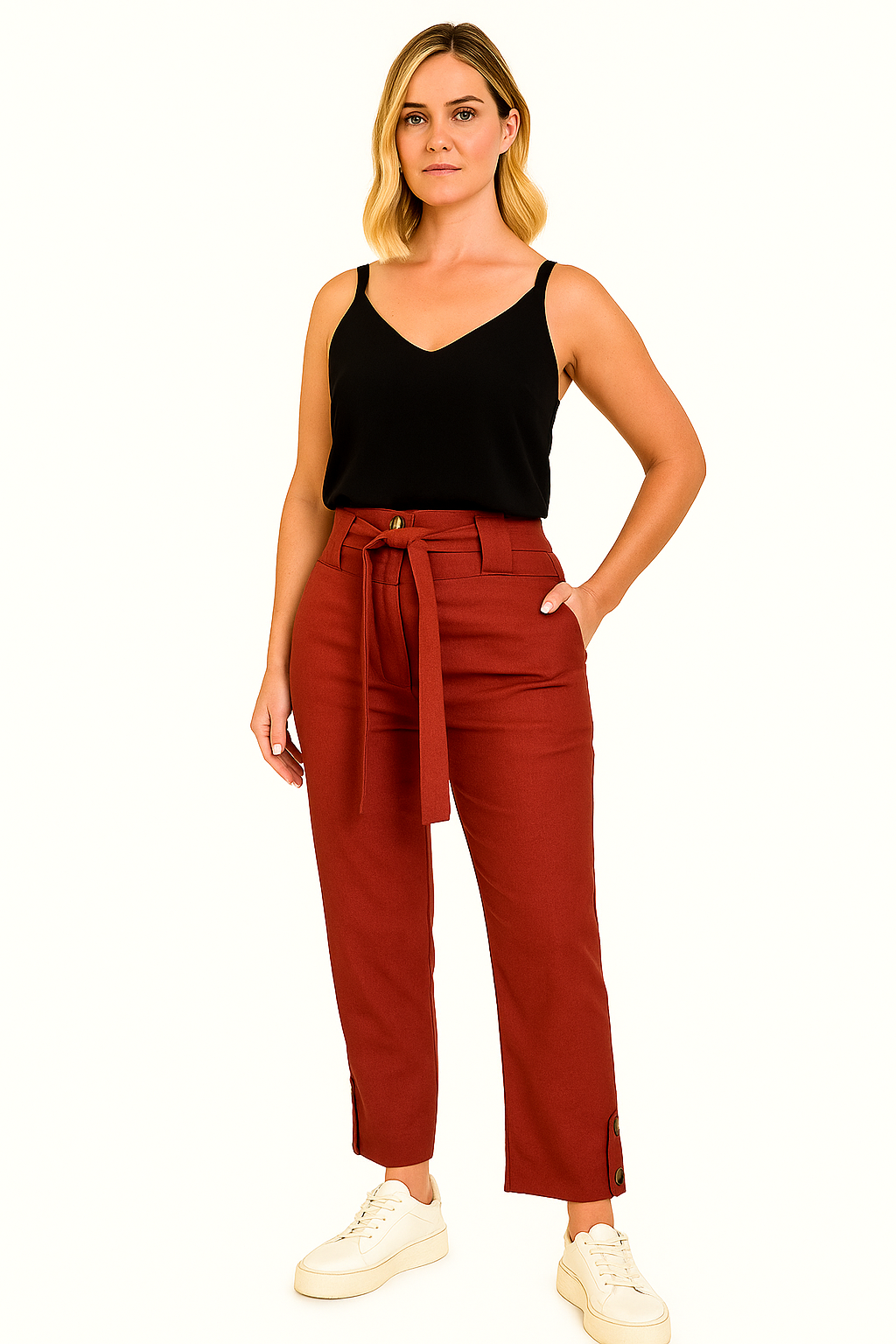 Pantalon 3/4 Terracota
